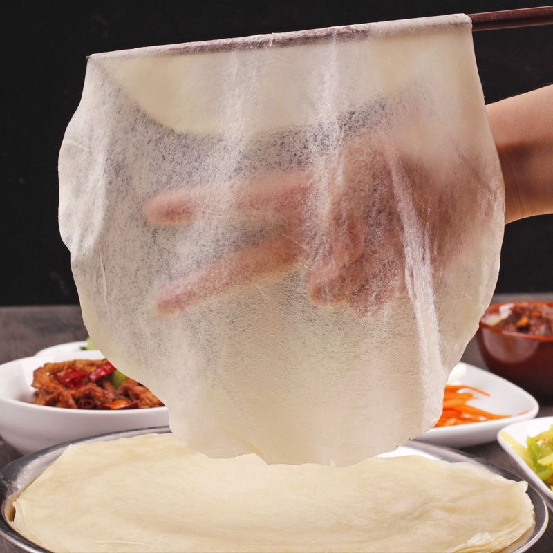 筋饼榆林镇东北小吃筋饼2包春饼面饼早餐手工劲饼薄手抓饼1袋20张透明