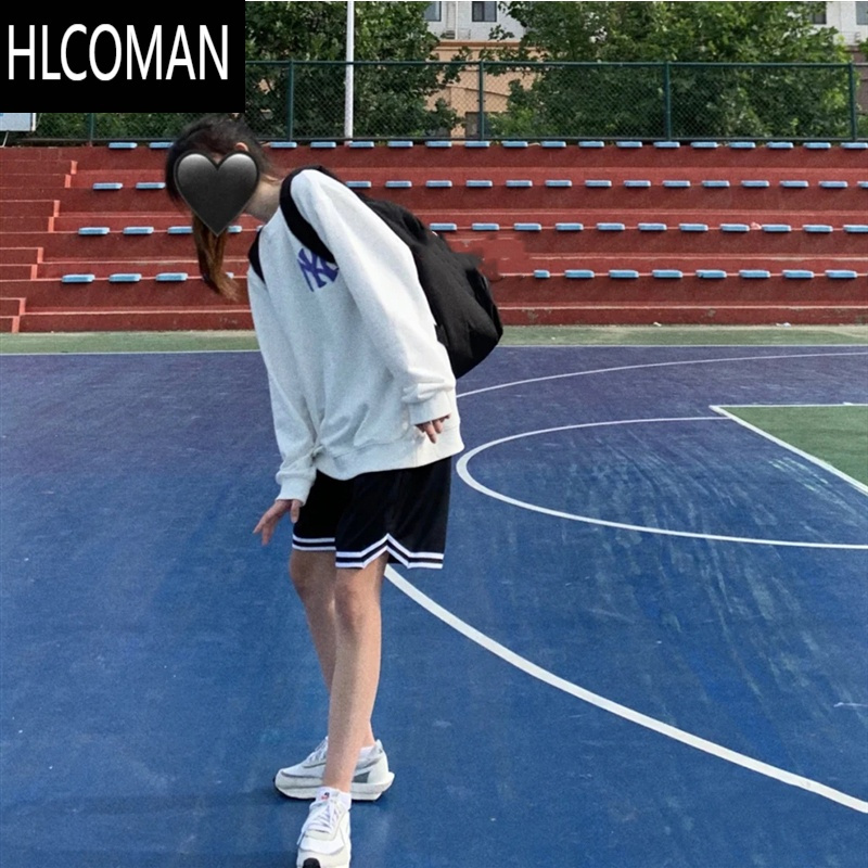 HLCOMAN篮球短裤男女士运动宽松夏季潮牌男生速干美式冰丝休闲裤子五分裤