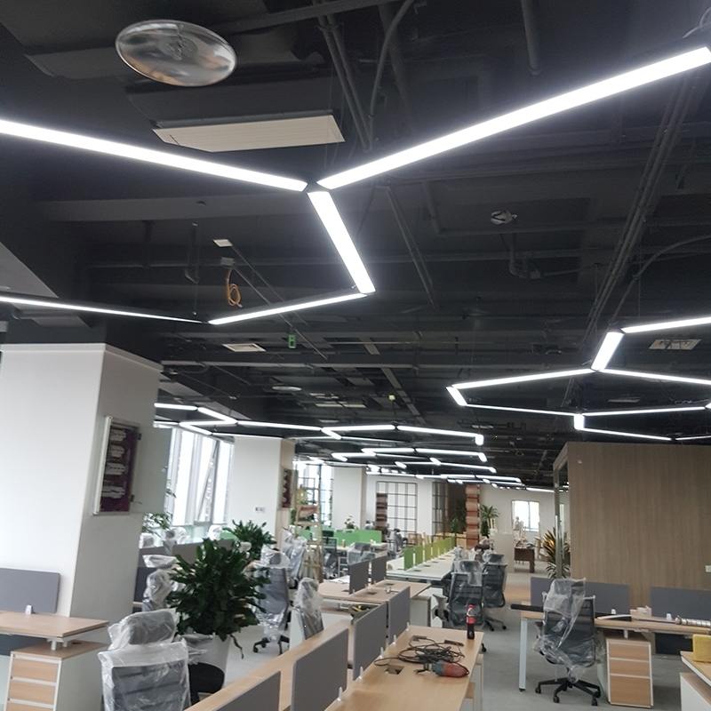 办公室造型灯led长条灯舞蹈教室学校照明蜂窝健身房创意个性吊灯