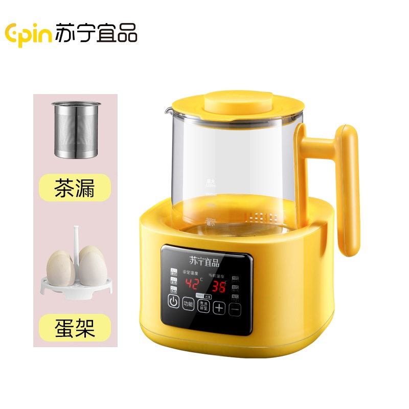 苏宁宜品婴儿恒温调奶器智能保温冲奶温奶泡奶暖奶家用热奶电水壶热水神器恒温水壶/黄色豪配款1.2L高清大图