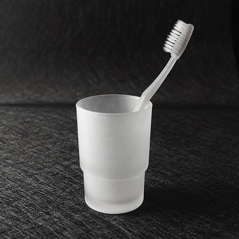 漱口玻璃杯家用情侣杯双杯刷牙杯挂墙式酒店宾馆酒卫生间磨砂水杯 三维工匠 1个透明+1个磨砂杯洗漱杯高清大图
