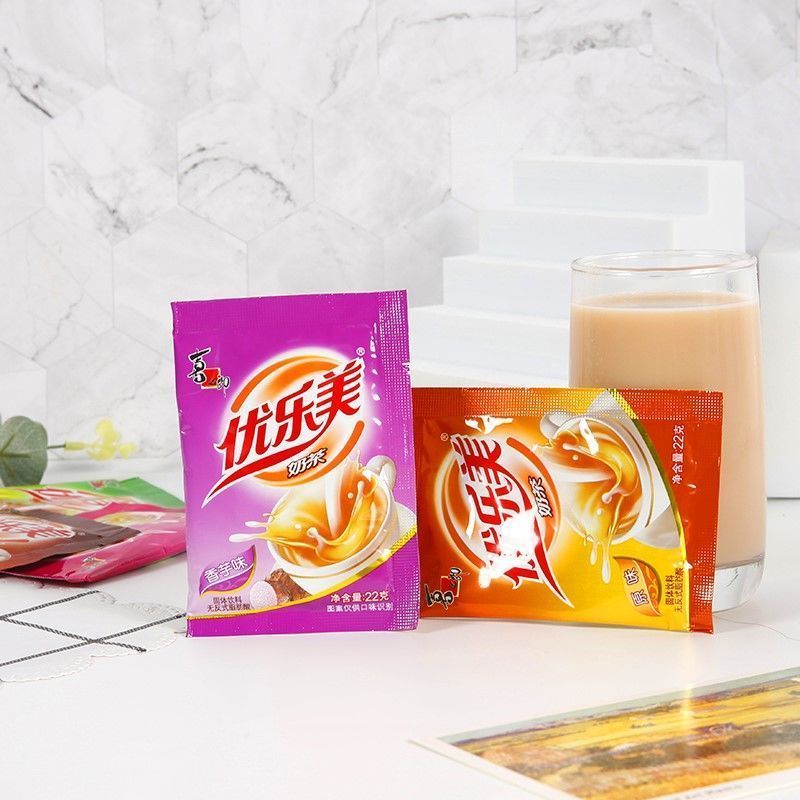 优乐美奶茶袋装奶茶粉小包装整箱冲泡奶茶饮品速溶奶茶商用10包草莓味