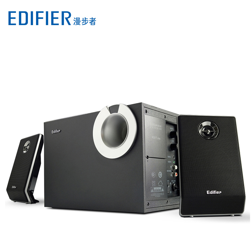 漫步者(EDIFIER)R301T北美版音箱2.1木质电脑音响低音炮 黑色
