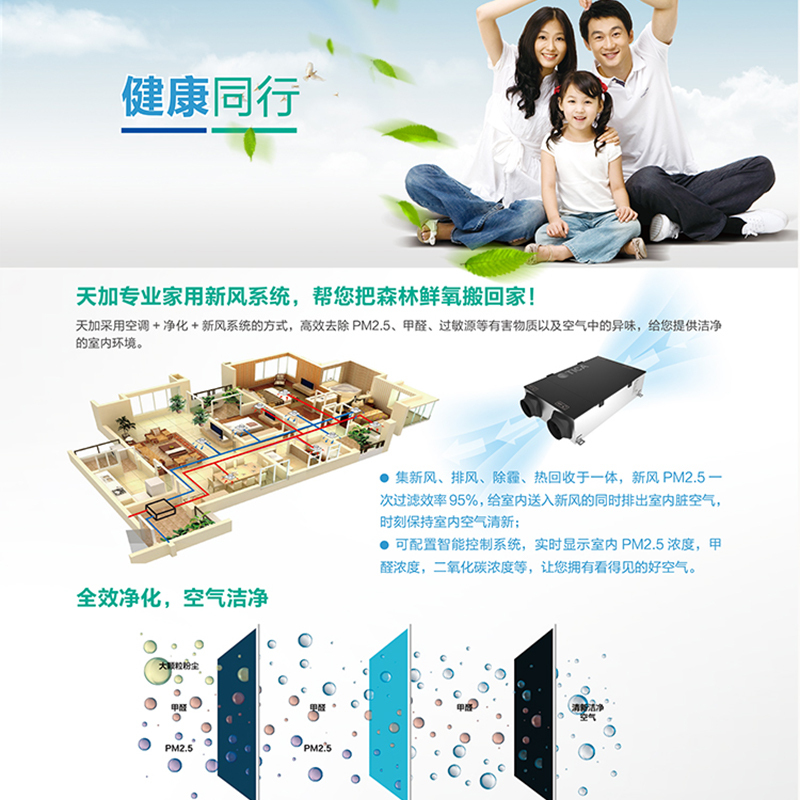 天加（TICA）冷锋系列中央空调 四匹一拖三 家用 变频多联机 适用：两室一厅TIMS100AHR