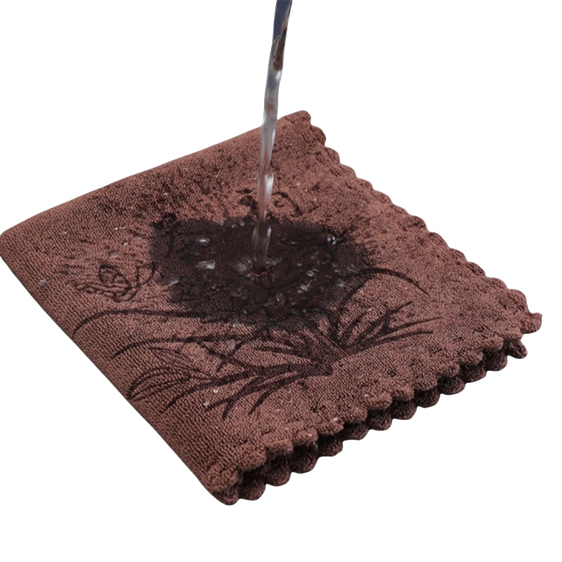 洁能尚 JNS-SZ321 30*30cm 3块/包 超细纤维茶巾 抹布 (计价单位:包) 茶色高清大图