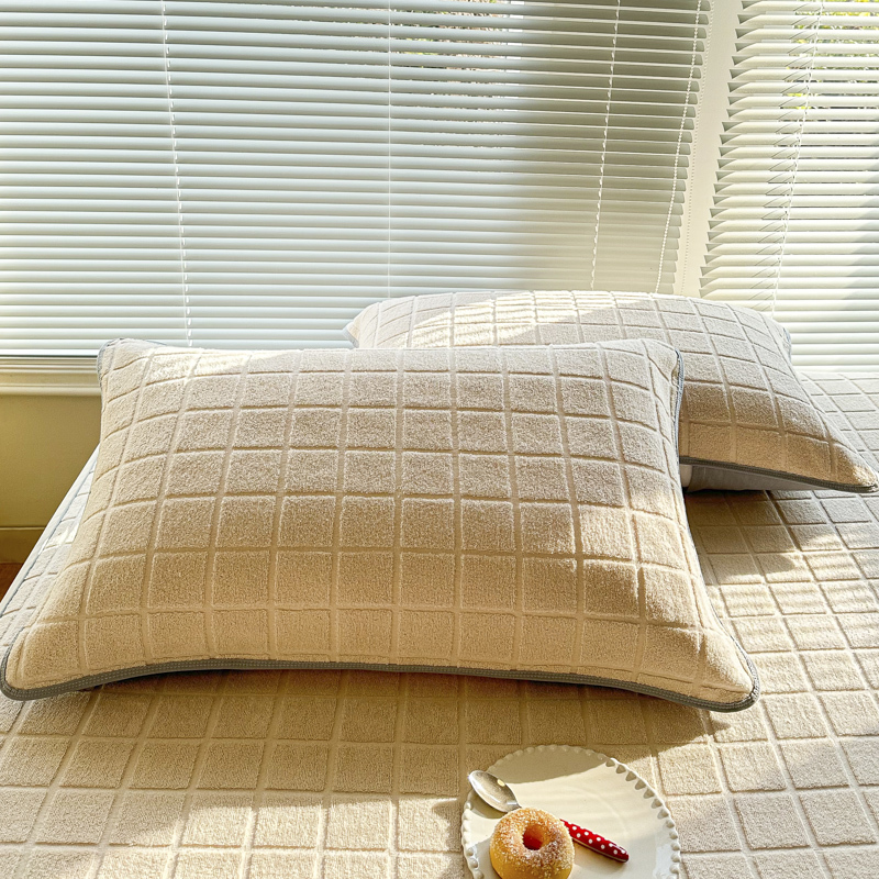 天山柔全棉A类全棉毛圈枕巾枕套