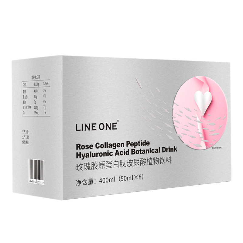 Lineone胶原蛋白肽玻尿酸口服液饮品40瓶 50ml*8瓶*5盒高清大图