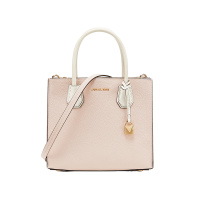 Michael Kors/迈克·科尔斯女士MERCER系列牛皮手提包裸粉色小号