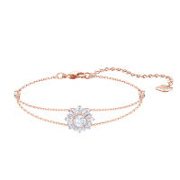 SWAROVSKI 施华洛世奇人造水晶璀璨阳光镀玫瑰金色手链5451357