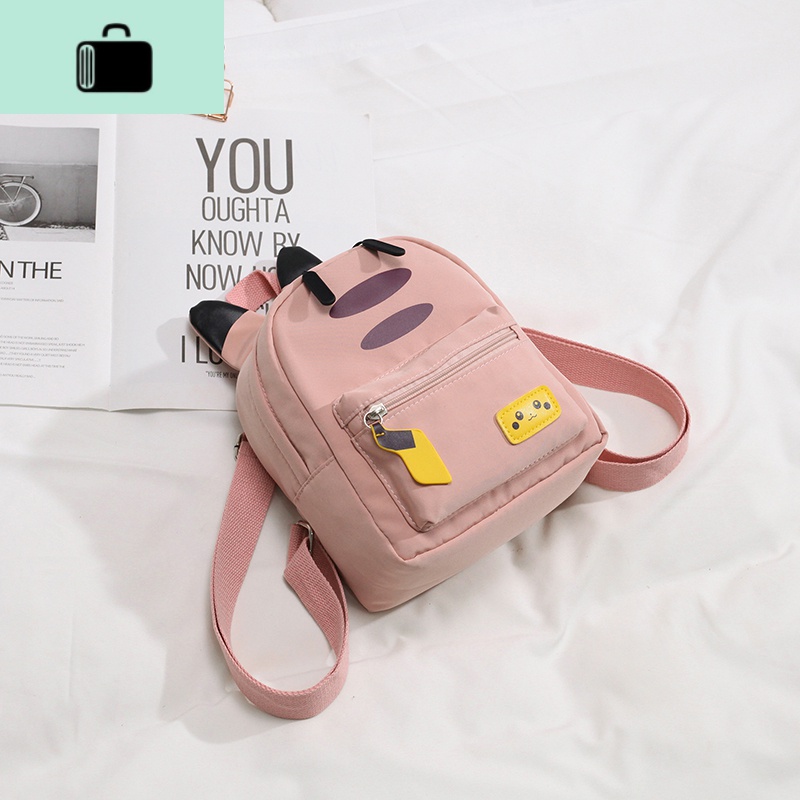 可爱萌小背包女包2020新款少女小旅行包卡通童趣迷你公仔小双肩包NEWLAKE 粉色