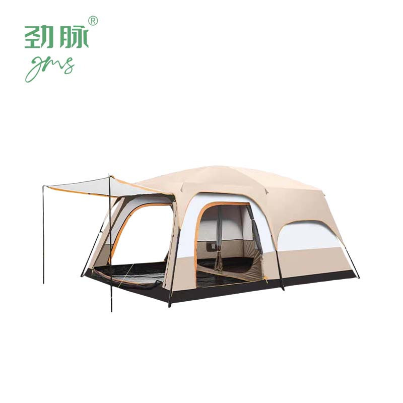 劲脉 户外野营帐篷 咖啡色-430*300*200CM 顶高清大图