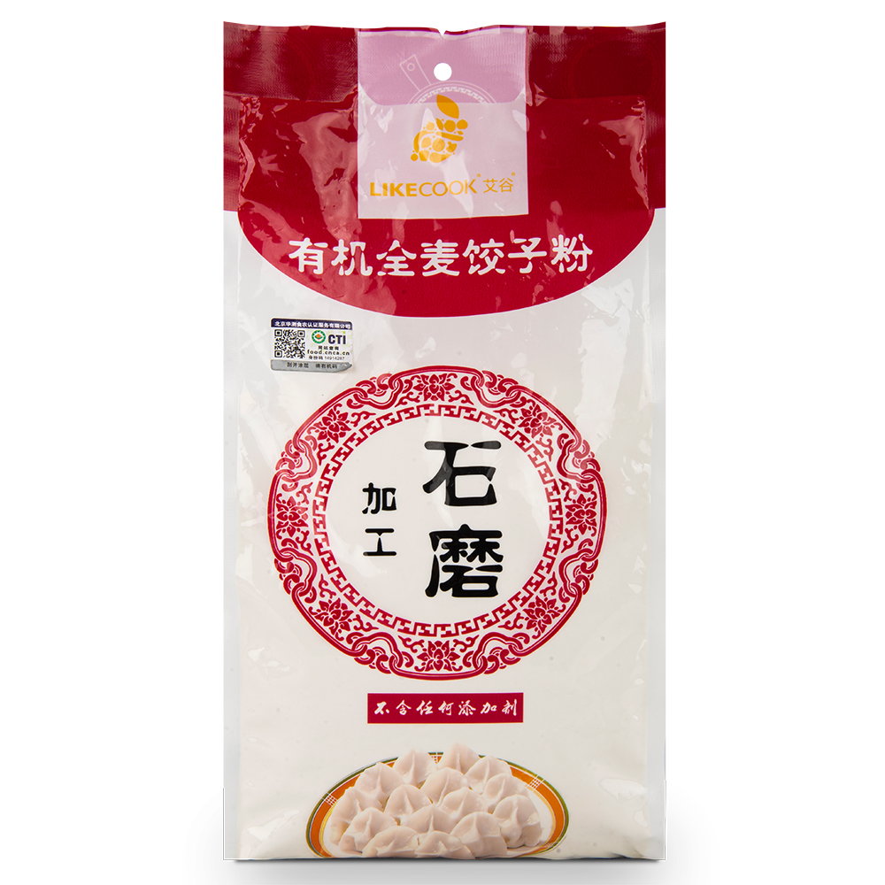 艾谷 有机石磨全麦饺子粉1kg高清大图
