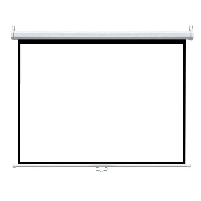 84寸169手拉自锁幕布玻珠投影幕布手动自锁投影机幕布60150寸手拉幕布