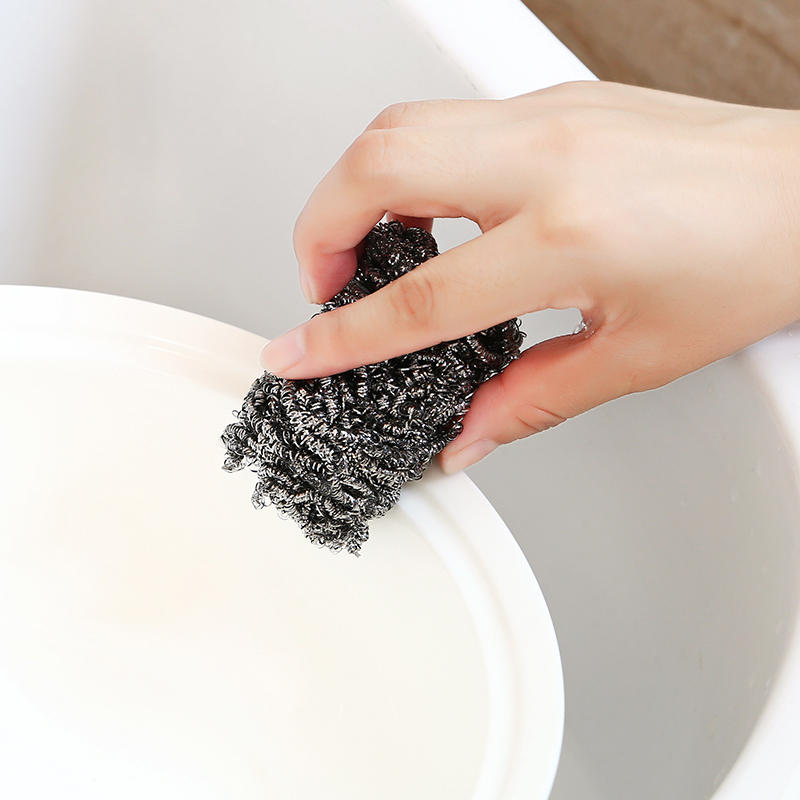 洁成不锈钢丝清洁球6只装 厨房清洁球刷锅刷碗高清大图