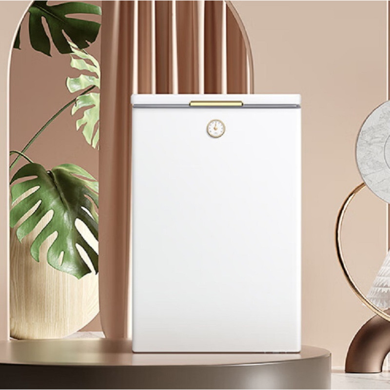 美的(Midea)复古冰柜 100升家用囤货小冰柜 一级能效 电子控温BD/BC-100KMT(E)