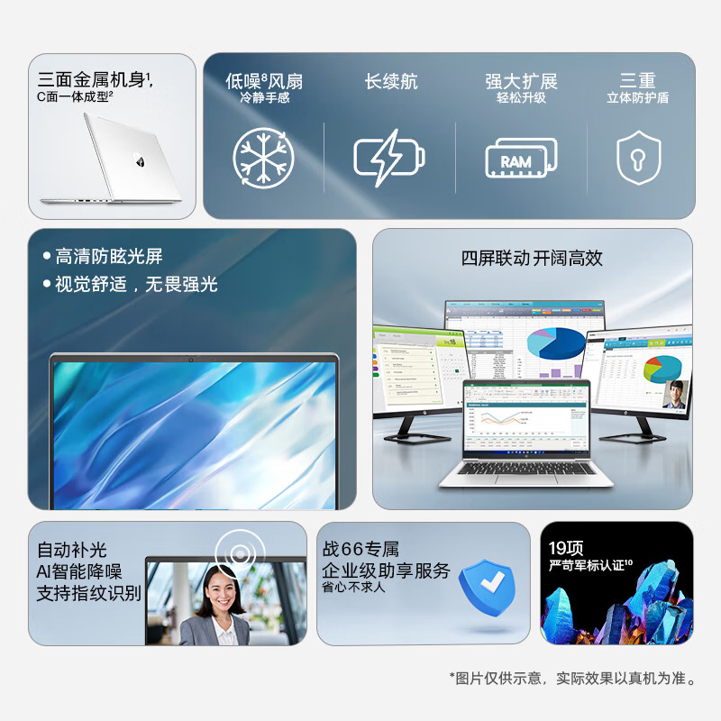 惠普(HP)战66 六代 酷睿版 15.6英寸轻薄笔记本电脑 定制 (英特尔13代酷睿 i5-1340P 16G 2TB固态 2.5K高色域屏)高清大图