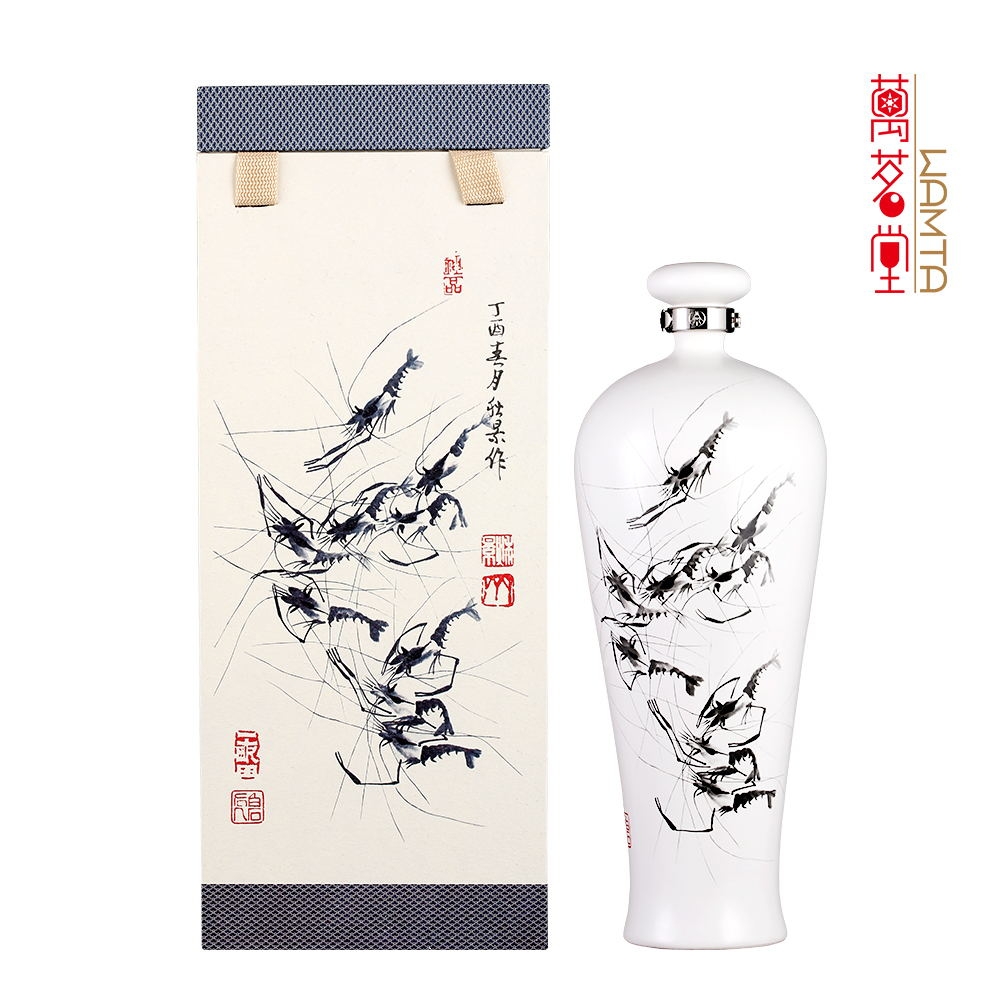 52度春夏秋冬墨虾图酒 浓香型白酒2.5L单坛装高清大图