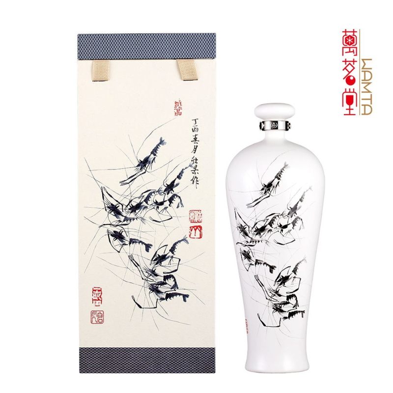 52度春夏秋冬墨虾图酒 浓香型白酒2.5L单坛装