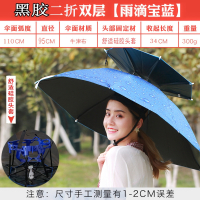 带头上的伞帽头戴式遮阳防晒钓鱼伞闪电客大号采茶斗笠雨伞帽斗篷头盔伞