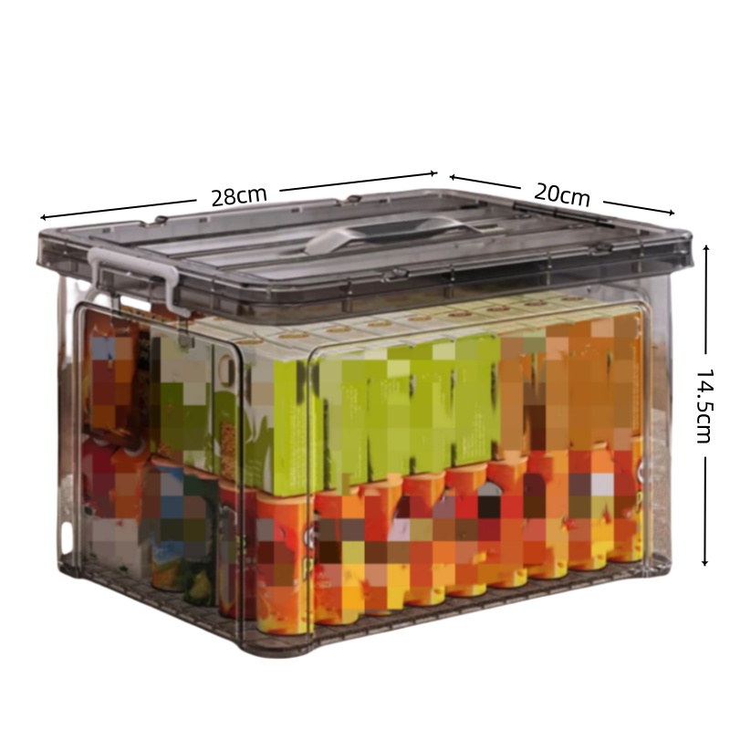 智叶舟手提塑料收纳盒小号28*20*14.5cm个高清大图