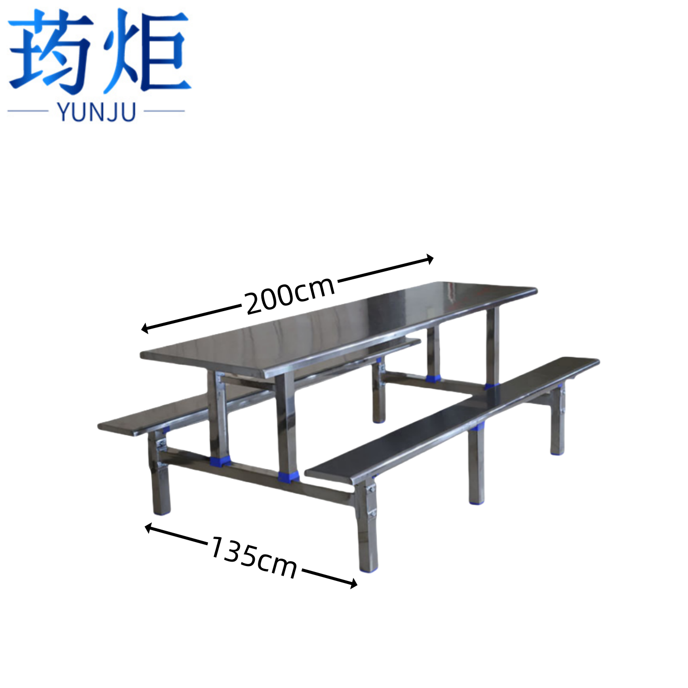 不锈钢餐桌食堂高清大图
