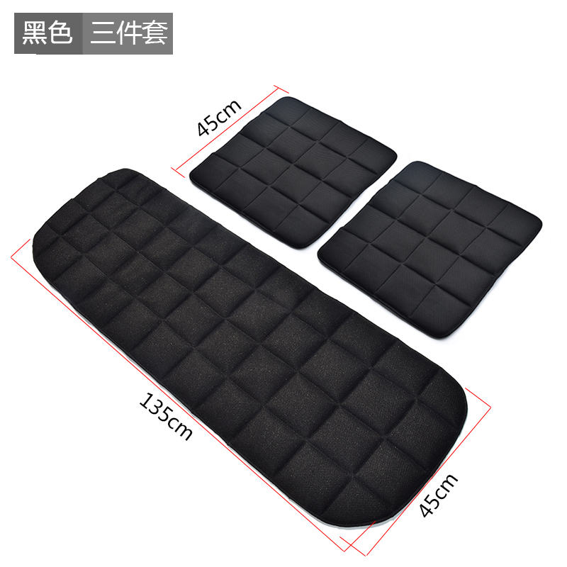 家柏饰(CORATED)竹炭夏季汽车坐垫单片无靠背座垫四季通用三件套防滑后排透气单垫高清大图