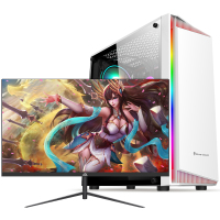 铭能i9级十二核E5-2673V3/RX580 8G独显/32G内存/512G固态 台式电脑 台式机 DIY组装机 电脑主机 组装电脑 家用办公组装机商务游戏电脑台式+27英寸整机