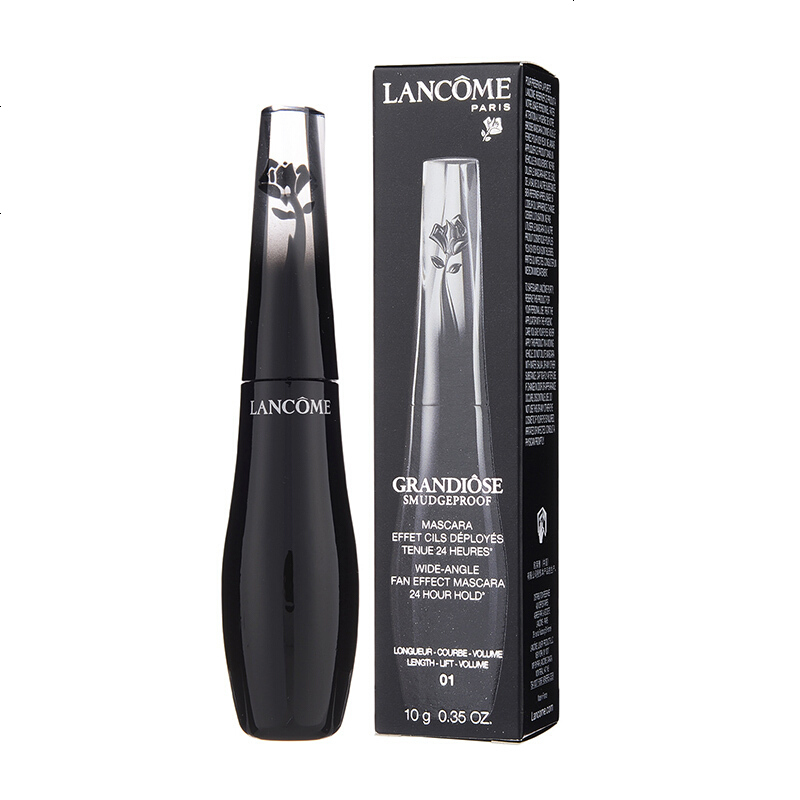 LANCOME兰蔻睫毛膏纤长卷翘浓密大眼天鹅颈广角羽扇防水防晕染单头睫毛膏 01#黑色 10g