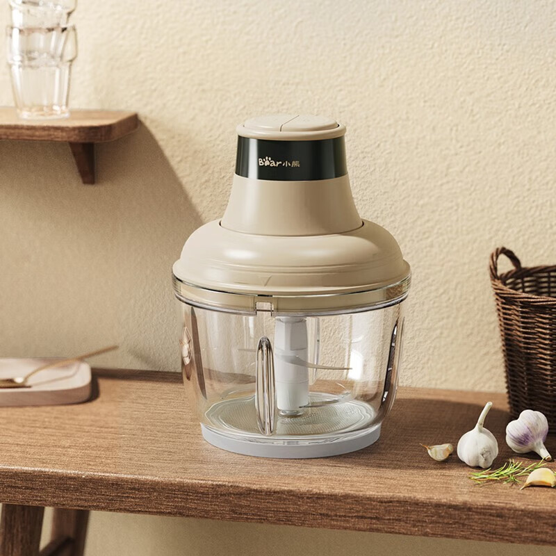 小熊 绞肉机 家用辅食机 料理机多功能绞馅机搅拌机2升玻璃杯身 QSJ-D03H7