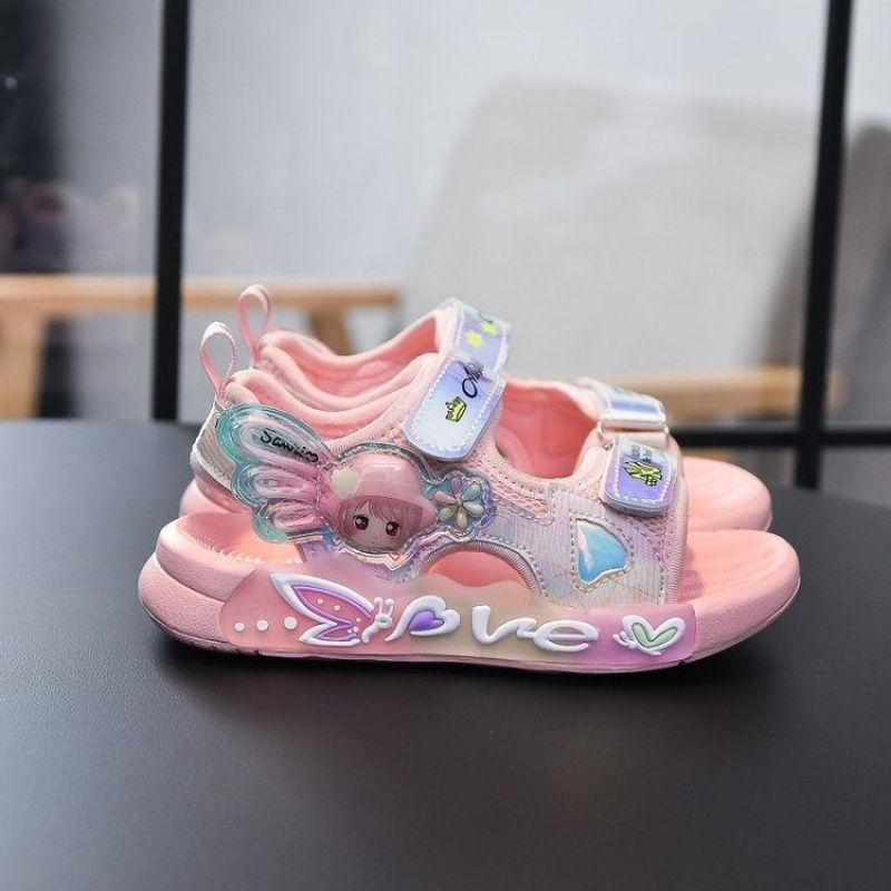 女童凉鞋夏季中大童休闲儿童沙滩鞋防滑软底轻便公主鞋