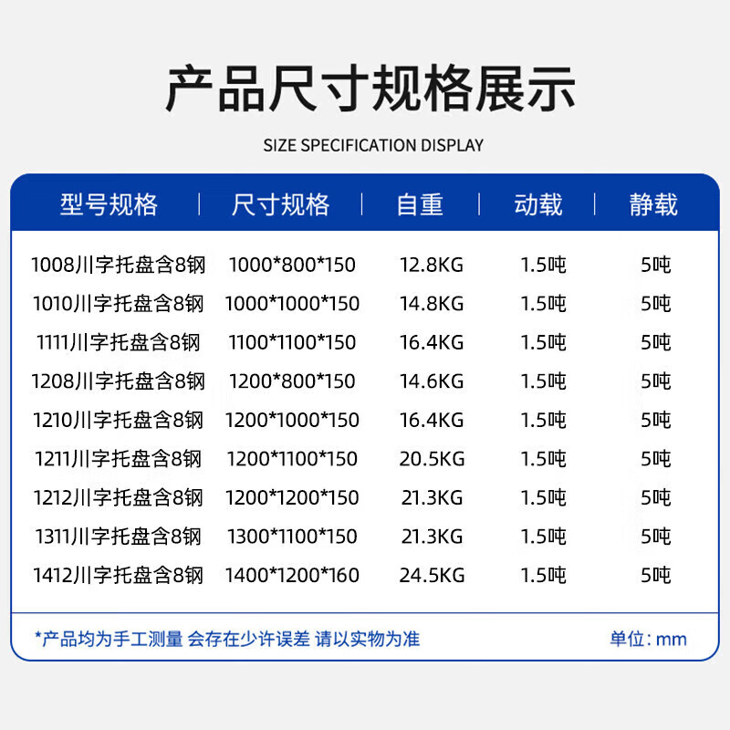 盛浪塑料托盘叉车货架托盘防潮板卡板网格川字托盘120*80*15cm高清大图