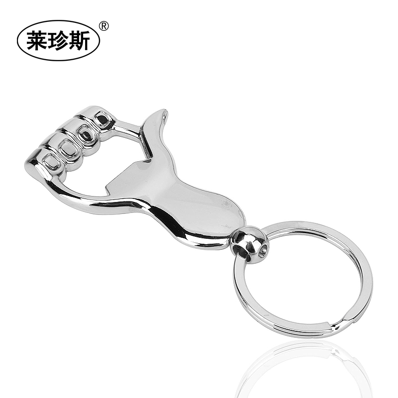 钥匙扣啤酒开瓶器创意简约匙扣钥匙扣啤酒启子男腰挂红酒开瓶器 敬平 虎鲨款开瓶器高清大图