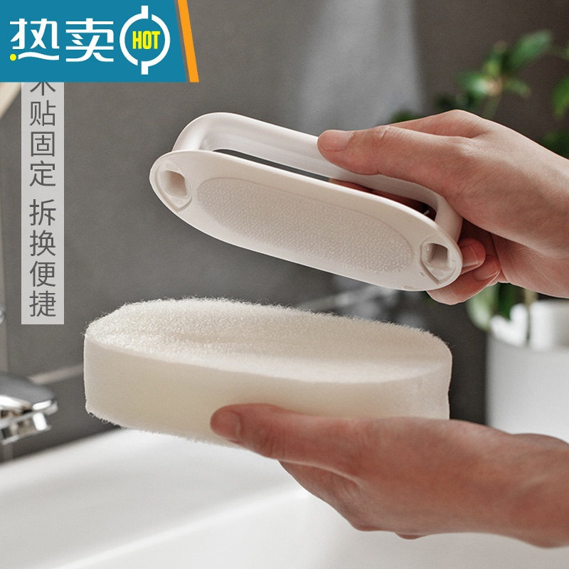 敬平浴缸清洁刷浴室卫浴清洁用品瓷砖地板厨房海绵刷子家用台面 可替换浴缸刷
