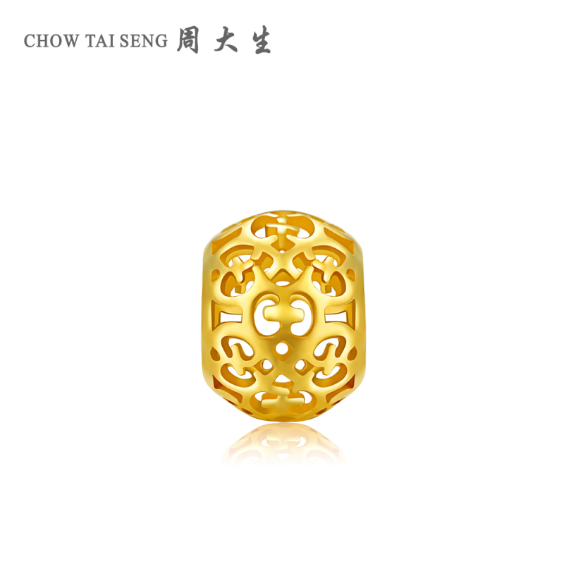 周大生黄金 FAST系列DIY正品新款足金串珠手链男女散珠手绳黄金饰品 女士珠宝首饰