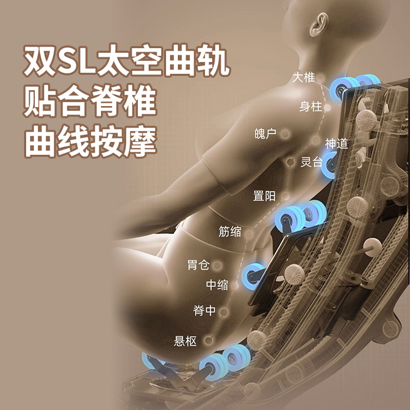 奥克斯(AUX)按摩椅家用机械手新款双SL导轨全身按摩椅子全自动多功能小型沙发豪华太空舱高清大图