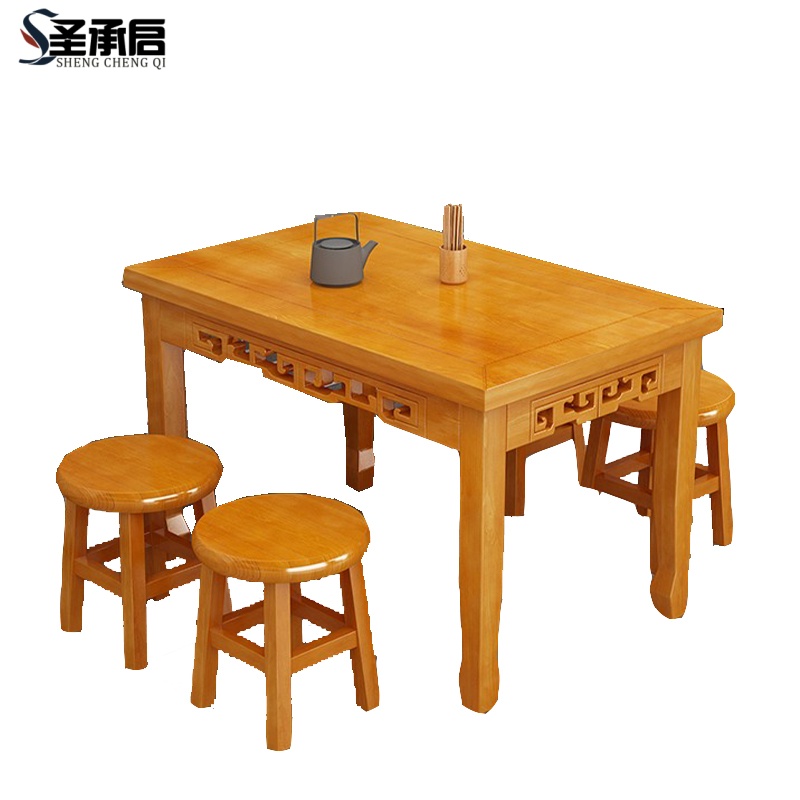 圣承启餐桌1.6米套高清大图