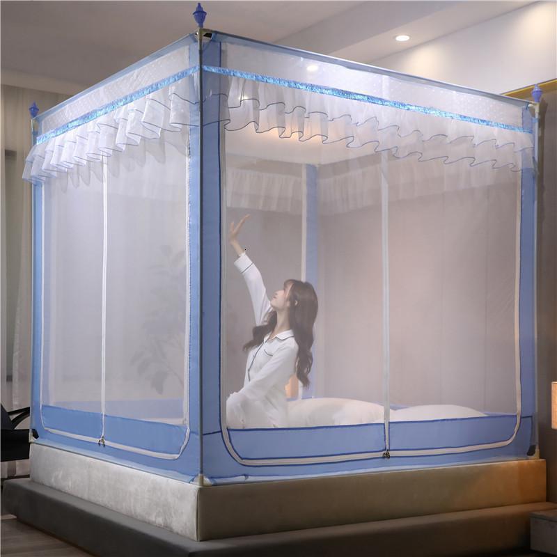 家柏饰(CORATED)蚊帐拉链蒙古包公主风1.5米1.8m床双人家用儿童防摔支架夏季纹帐2高清大图