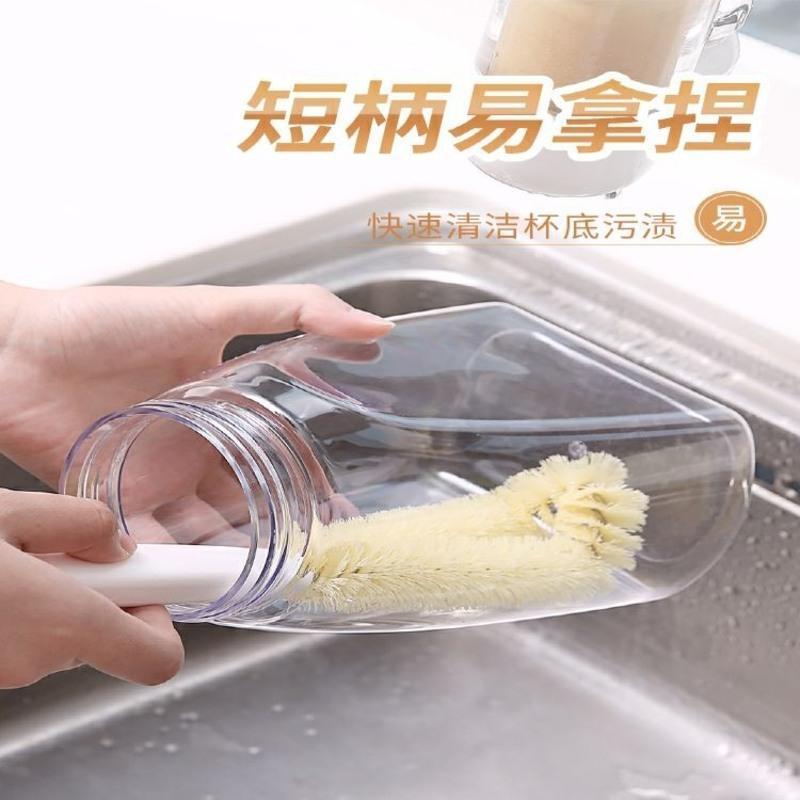 日本杯刷长柄洗杯子神器破壁机清洁刷茶杯保温杯水杯旋转奶瓶刷子 短柄[送无痕挂钩]