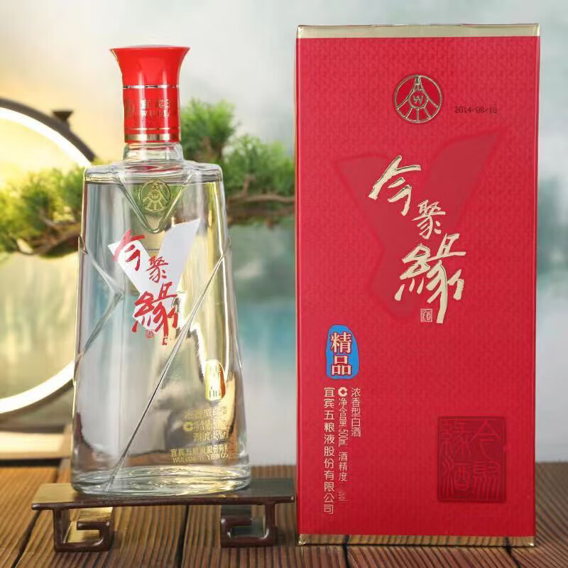 五粮液 白酒 今聚缘 2014年老酒 52度 浓香型 500ml 6瓶/箱 单瓶价格