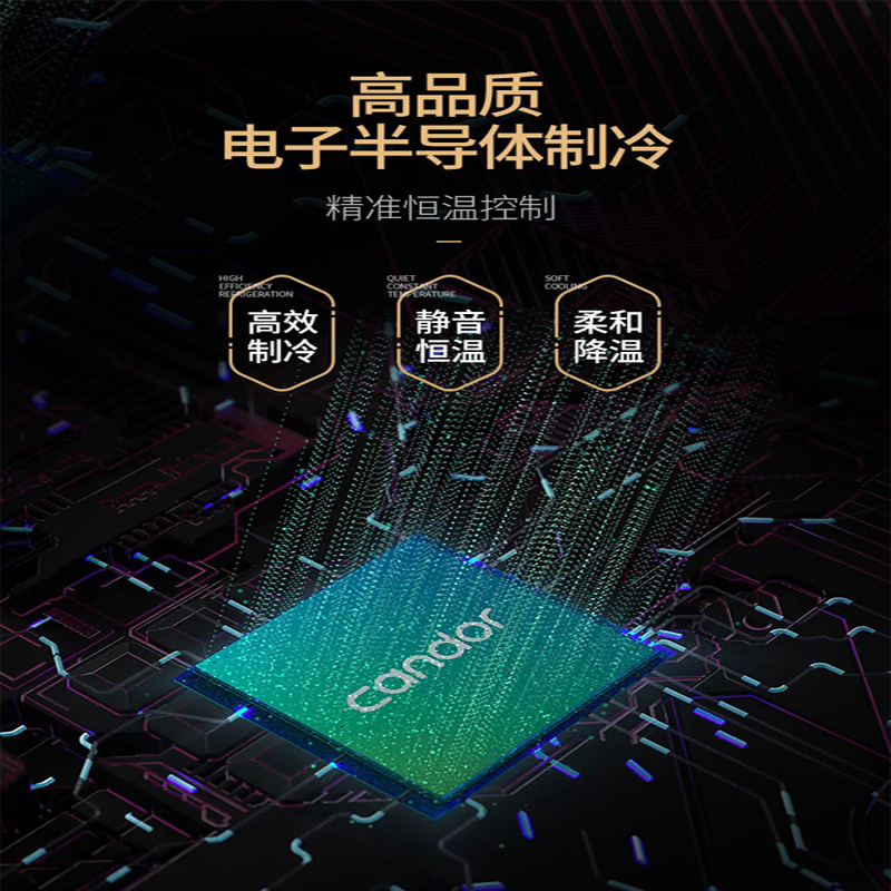 凯得(candor) CW-70FD 电子红酒柜恒温酒柜 冰吧 茶叶柜 雪茄柜 红酒柜冰箱家用 28支装 70L