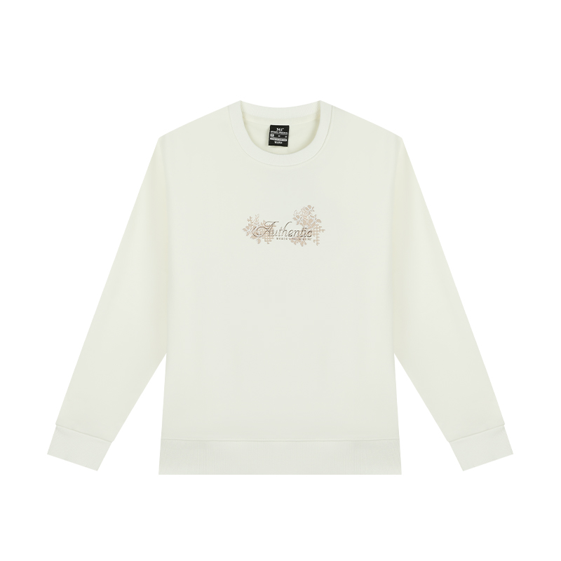 361°运动卫衣女新款套头卫衣宽松舒适上衣562444007A 羽白 S