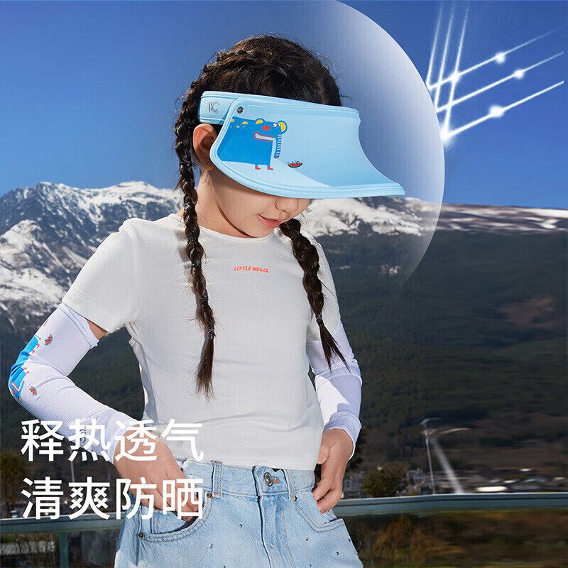 韩国VVC儿童防晒帽男女帽遮阳帽遮脸防紫外线太阳帽户外大帽檐 美美兔高清大图