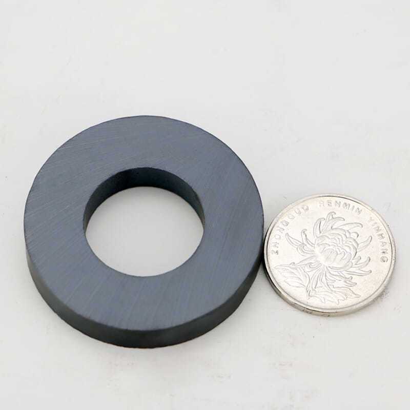 45x8mm孔25mm(5个装) 铁氧体磁环圆环铁氧体磁铁大块圆形磁石普通大号永磁铁圆环吸铁石