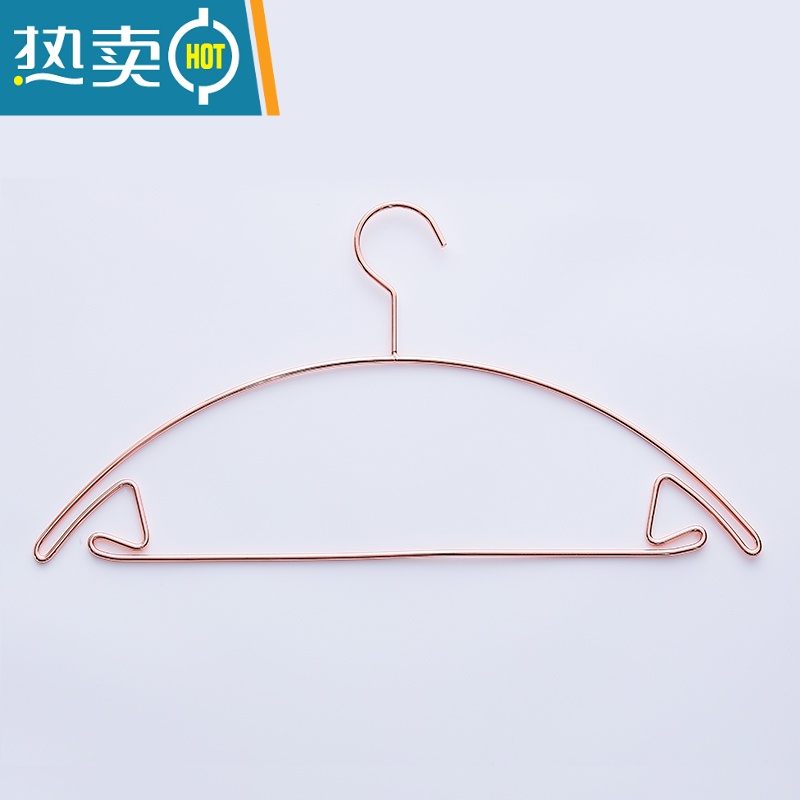 敬平订制金属半圆弧形衣架宽肩不起包衣挂高级感晾晒衣架INS衣夹 玫瑰金 半圆玫瑰金衣架 5个高清大图