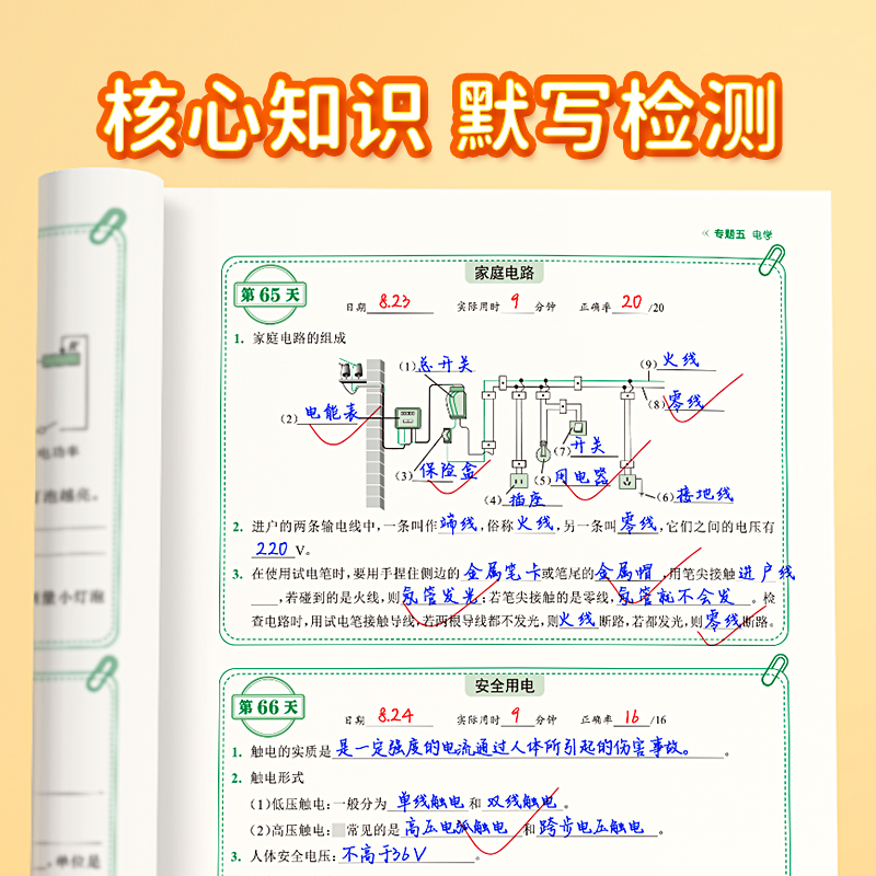 -英语- [正版]睡前默写初中数理化核心考点必背知识点大全物理化学数学知识点清单睡前五分钟基础知识盘点人教版历史地理每日高清大图