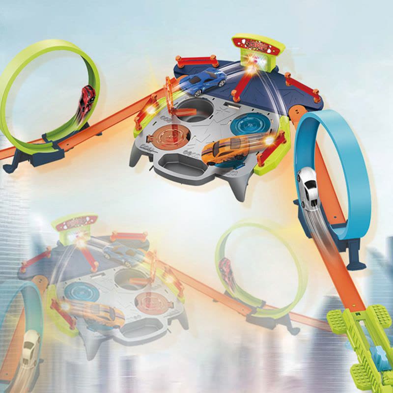 婴侍卫 儿童炫酷合金弹射轨道车 JJ.125 颜色随机搭配图片