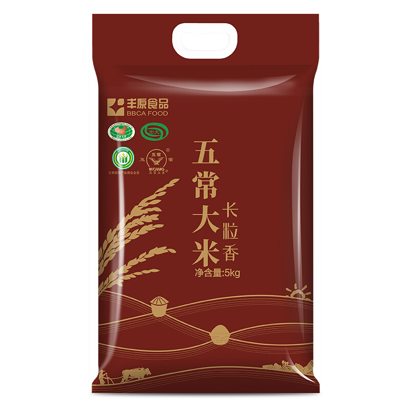 丰原食品 五常大米长粒香米5kg 200袋起订