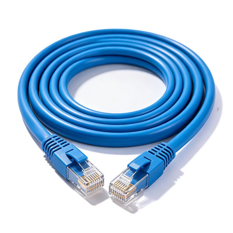 允工 YG07065W 超五类非屏蔽无氧铜成品网线 5米 线径0.5mm 1根 蓝色高清大图