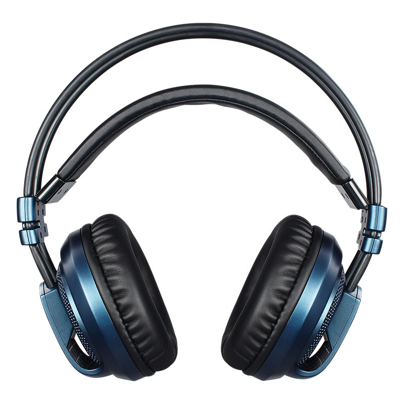西伯利亚(XIBERIA)V10 电竞游戏耳机头戴式7.1声道重低音7彩发光电脑有线耳机耳麦 蓝色
