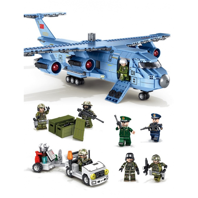 森宝运20积木兼容乐高105766国产运输机大飞机中国空军1083粒